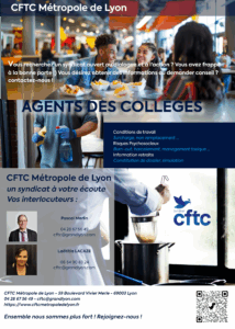 CFTC Métropole de Lyon - Agents des collèges